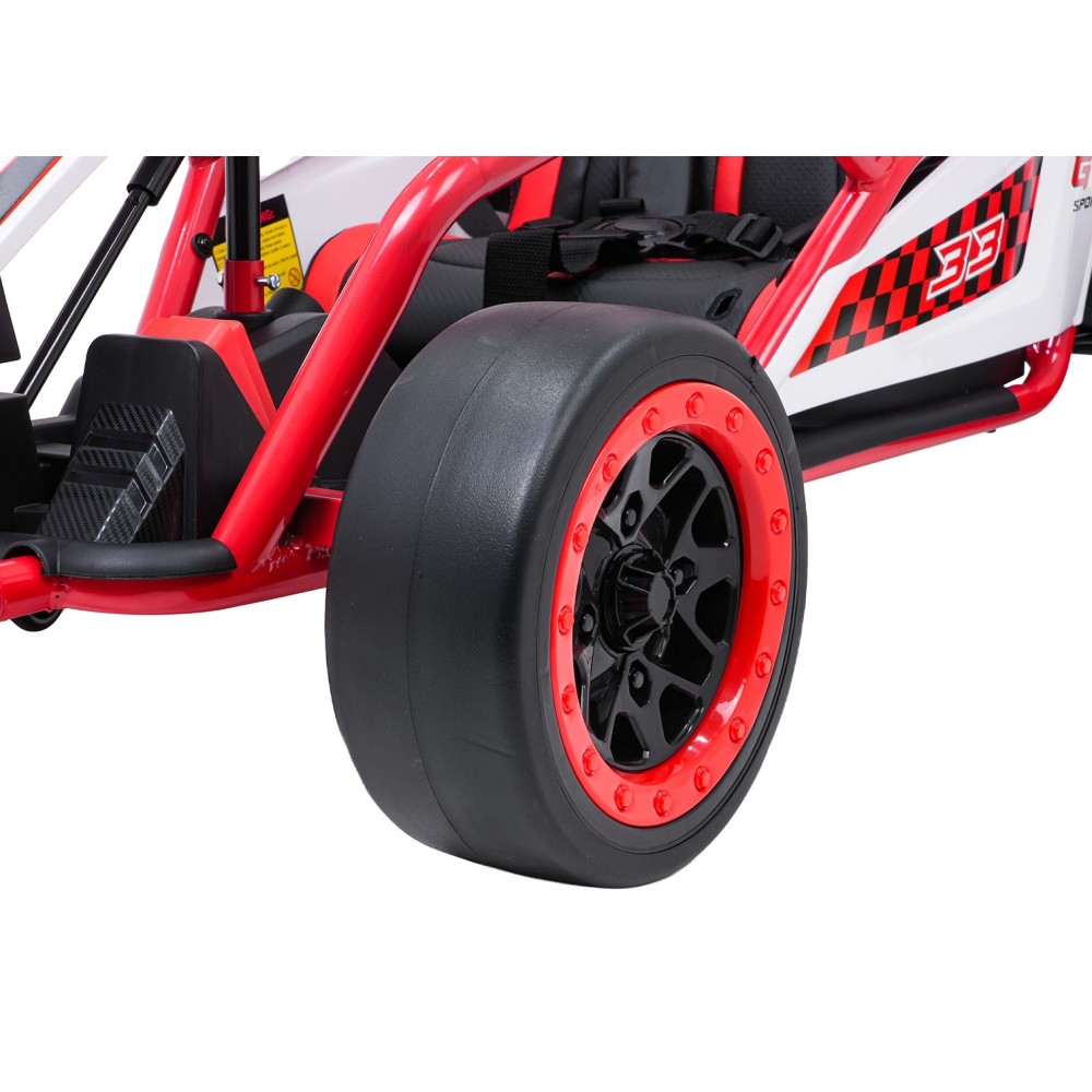 JOKO Elektrické autíčko Motokára Gokart TORNADO s Funkciou Drift, nosnosť 50kg, červená