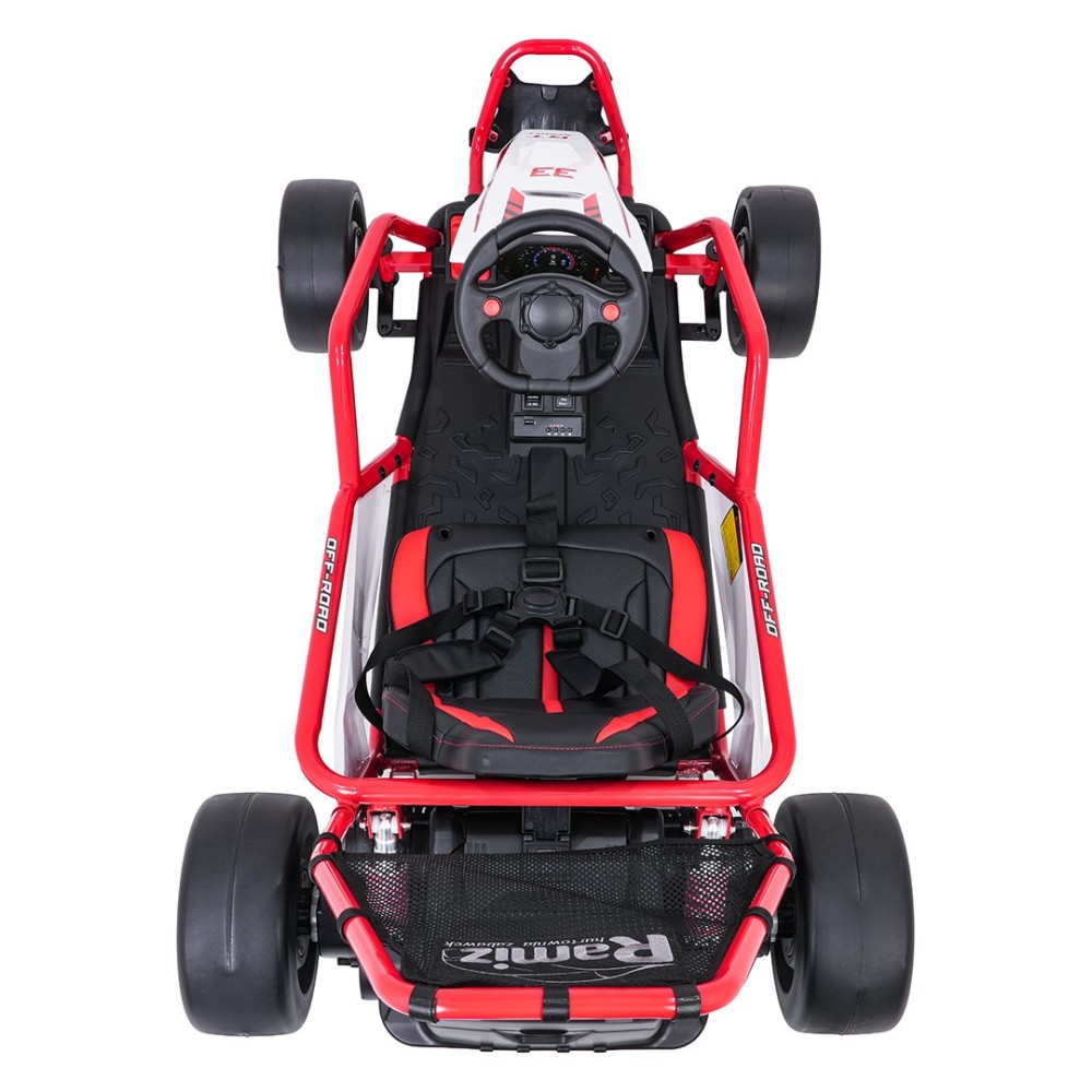 JOKO Elektrické autíčko Motokára Gokart TORNADO s Funkciou Drift, nosnosť 50kg, červená