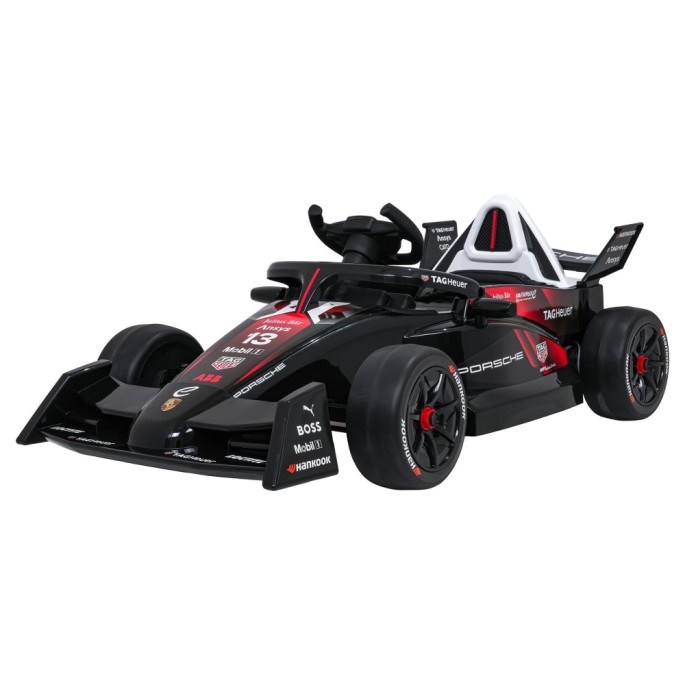 JOKO Elektrické Autíčko, Elektrická Formula Porsche Formula E, penové kolesá, kožené sedadlo, čierna