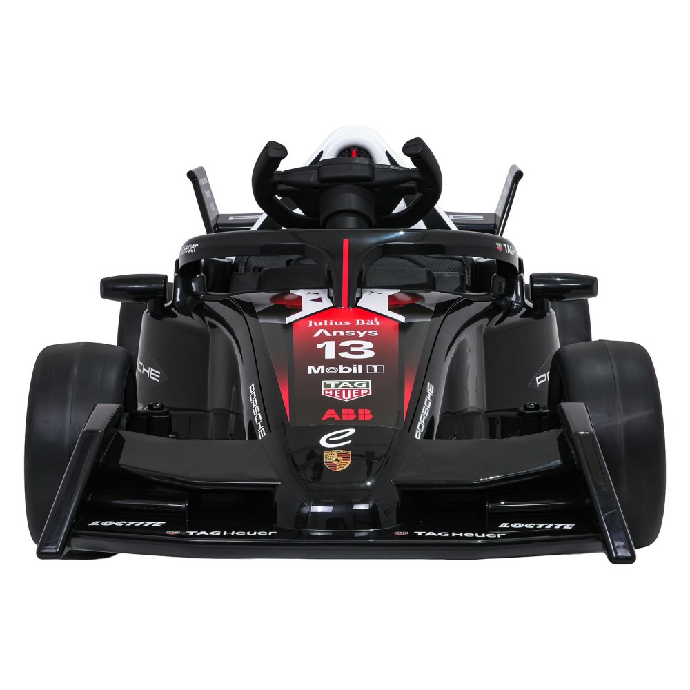 JOKO Elektrické Autíčko, Elektrická Formula Porsche Formula E, penové kolesá, kožené sedadlo, čierna