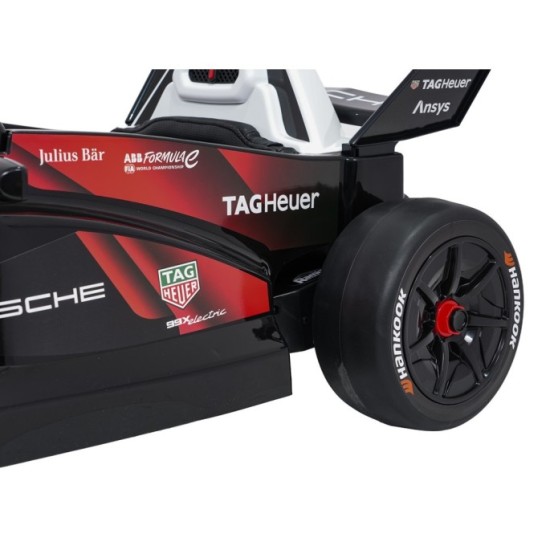 JOKO Elektrické Autíčko, Elektrická Formula Porsche Formula E, penové kolesá, kožené sedadlo, čierna