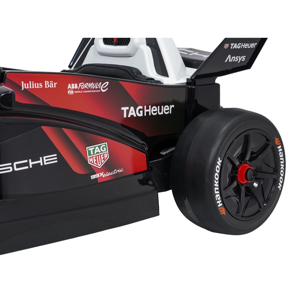 JOKO Elektrické Autíčko, Elektrická Formula Porsche Formula E, penové kolesá, kožené sedadlo, čierna