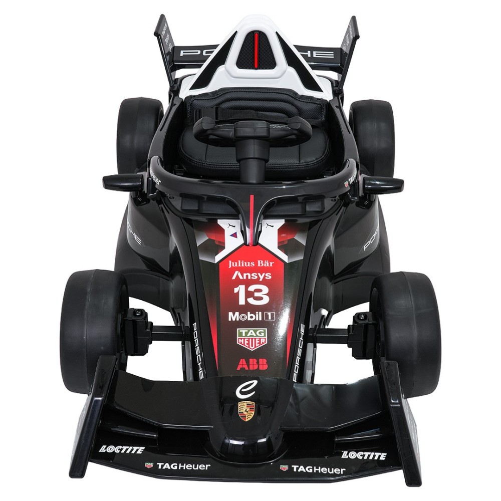 JOKO Elektrické Autíčko, Elektrická Formula Porsche Formula E, penové kolesá, kožené sedadlo, čierna