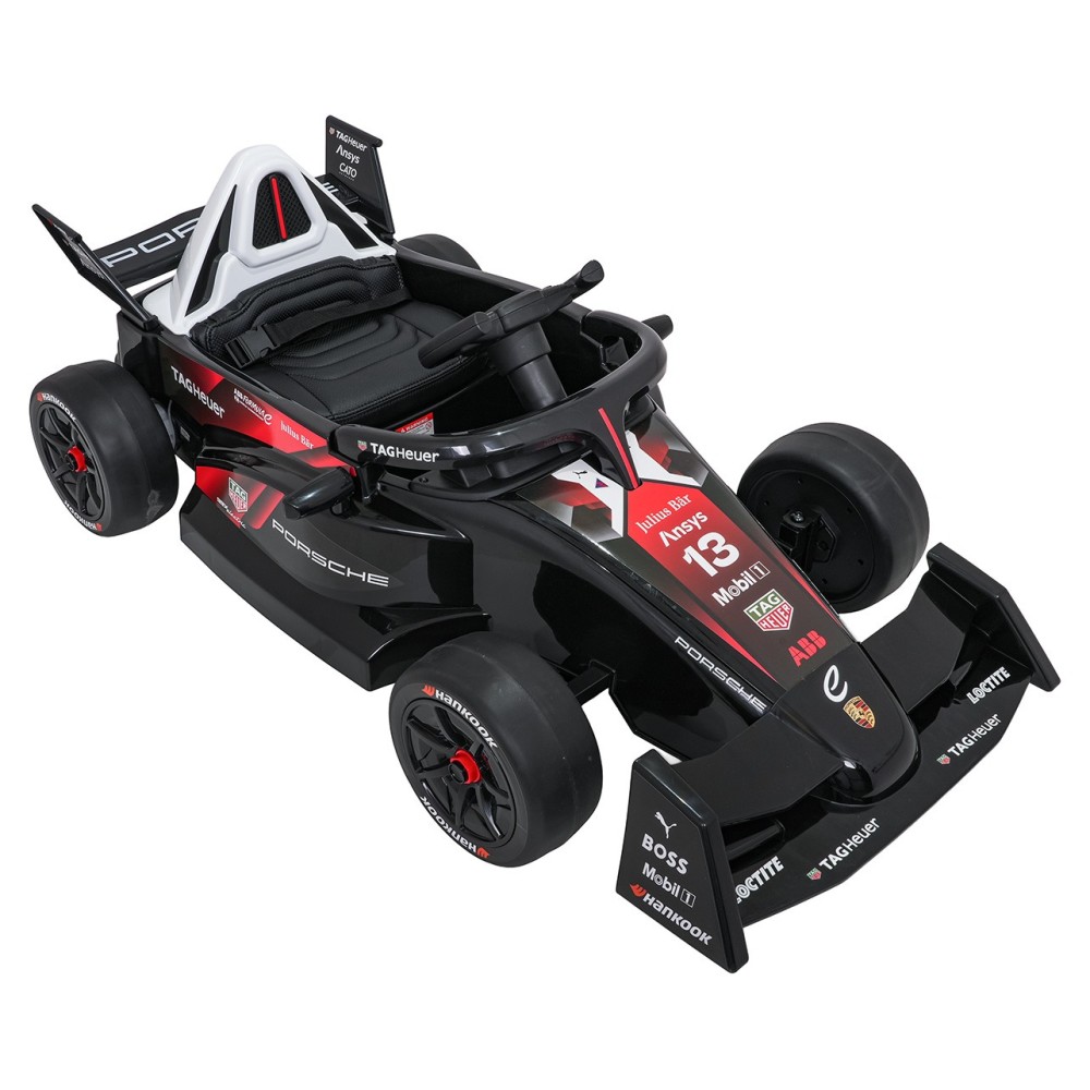 JOKO Elektrické Autíčko, Elektrická Formula Porsche Formula E, penové kolesá, kožené sedadlo, čierna