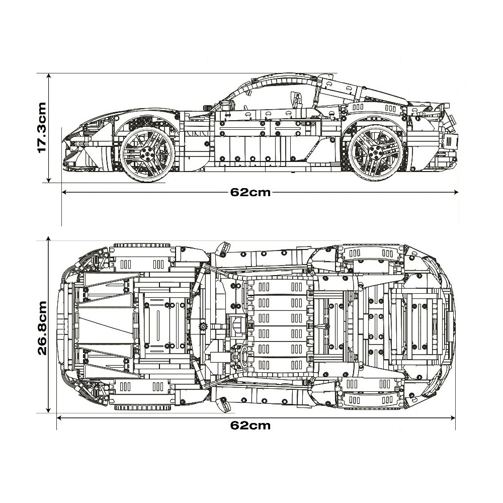 JOKO Technická Stavebnica Auto Maserati 5480ks, otváracia kapota a dvere, modré