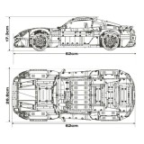 JOKO Technická Stavebnica Auto Maserati 5480ks, otváracia kapota a dvere, modré