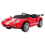 JOKO Elektrické autíčko Ford GT 4x100W, penové kolesá, kožené Dvojmiestne sedadlo,  Nosnosť 59kg, FM rádio,červené