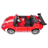 JOKO Elektrické autíčko Ford GT 4x100W, penové kolesá, kožené Dvojmiestne sedadlo,  Nosnosť 59kg, FM rádio,červené