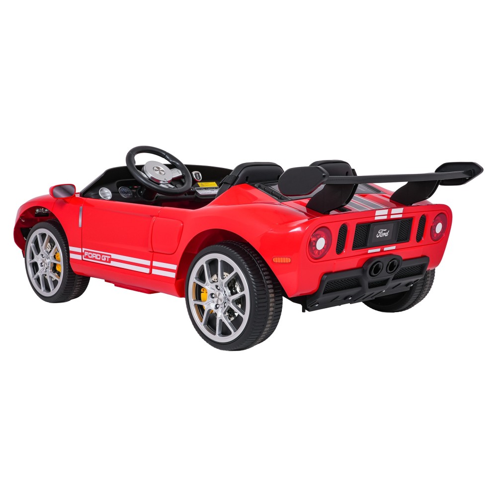 JOKO Elektrické autíčko Ford GT 4x100W, penové kolesá, kožené Dvojmiestne sedadlo,  Nosnosť 59kg, FM rádio,červené