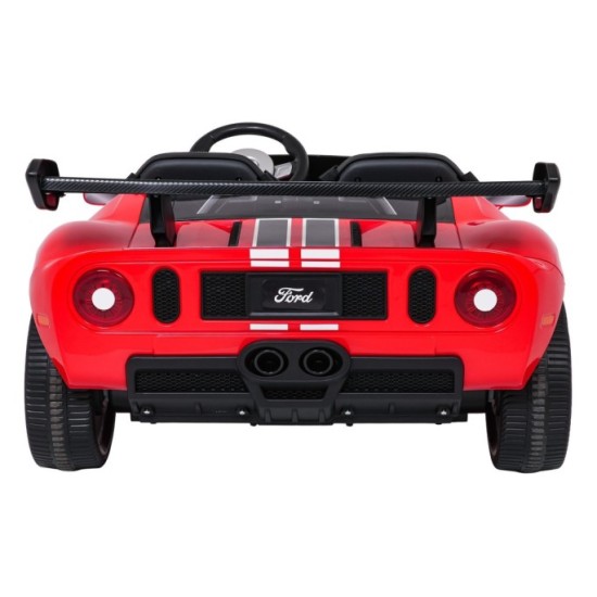 JOKO Elektrické autíčko Ford GT 4x100W, penové kolesá, kožené Dvojmiestne sedadlo,  Nosnosť 59kg, FM rádio,červené
