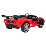 JOKO Elektrické autíčko Ford GT 4x100W, penové kolesá, kožené Dvojmiestne sedadlo,  Nosnosť 59kg, FM rádio,červené