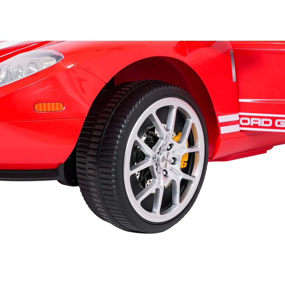 JOKO Elektrické autíčko Ford GT 4x100W, penové kolesá, kožené Dvojmiestne sedadlo,  Nosnosť 59kg, FM rádio,červené