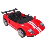 JOKO Elektrické autíčko Ford GT 4x100W, penové kolesá, kožené Dvojmiestne sedadlo,  Nosnosť 59kg, FM rádio,červené