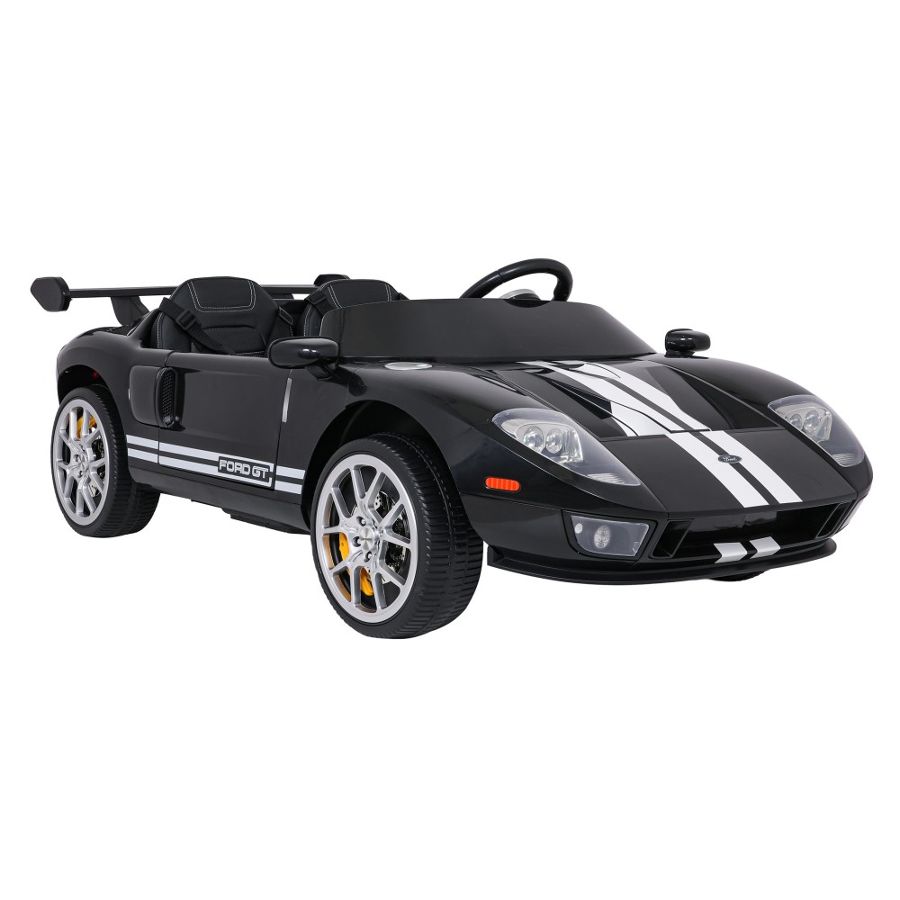JOKO Elektrické autíčko Ford GT 4x100W, penové kolesá, kožené Dvojmiestne sedadlo,  Nosnosť 60kg, FM rádio, čierne