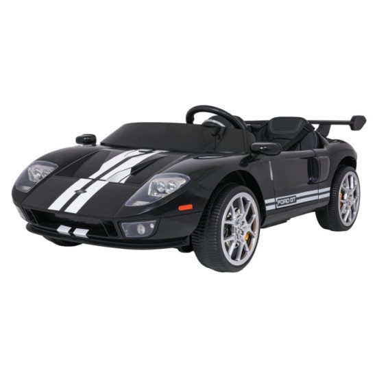 JOKO Elektrické autíčko Ford GT 4x100W, penové kolesá, kožené Dvojmiestne sedadlo,  Nosnosť 60kg, FM rádio, čierne