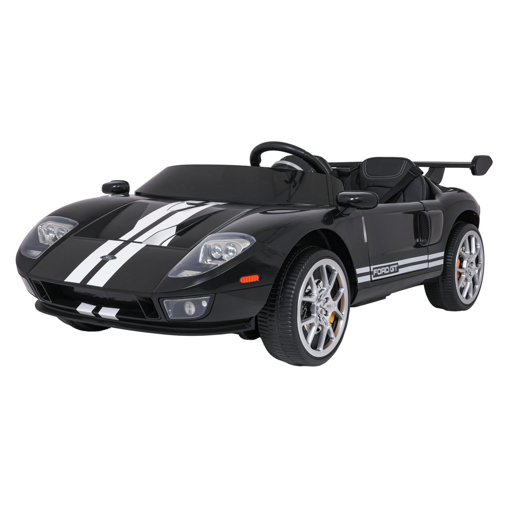 JOKO Elektrické autíčko Ford GT 4x100W, penové kolesá, kožené Dvojmiestne sedadlo,  Nosnosť 60kg, FM rádio, čierne