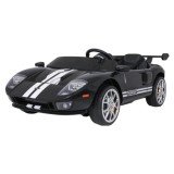 JOKO Elektrické autíčko Ford GT 4x100W, penové kolesá, kožené Dvojmiestne sedadlo,  Nosnosť 60kg, FM rádio, čierne