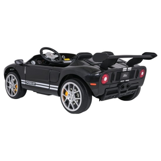 JOKO Elektrické autíčko Ford GT 4x100W, penové kolesá, kožené Dvojmiestne sedadlo,  Nosnosť 60kg, FM rádio, čierne