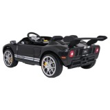 JOKO Elektrické autíčko Ford GT 4x100W, penové kolesá, kožené Dvojmiestne sedadlo,  Nosnosť 60kg, FM rádio, čierne