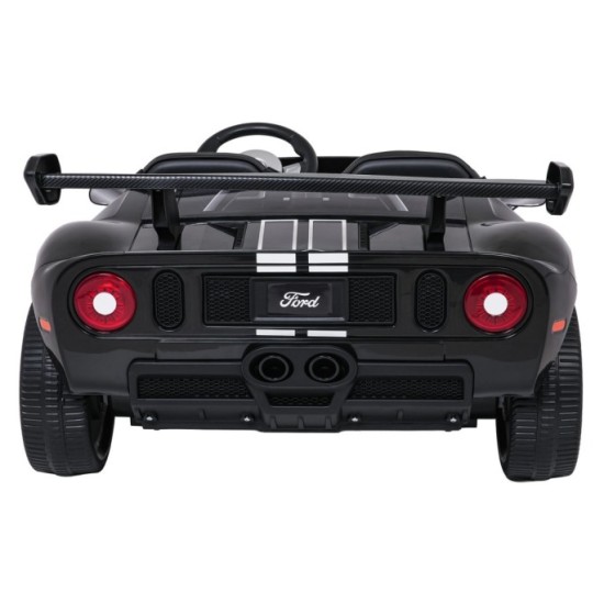 JOKO Elektrické autíčko Ford GT 4x100W, penové kolesá, kožené Dvojmiestne sedadlo,  Nosnosť 60kg, FM rádio, čierne