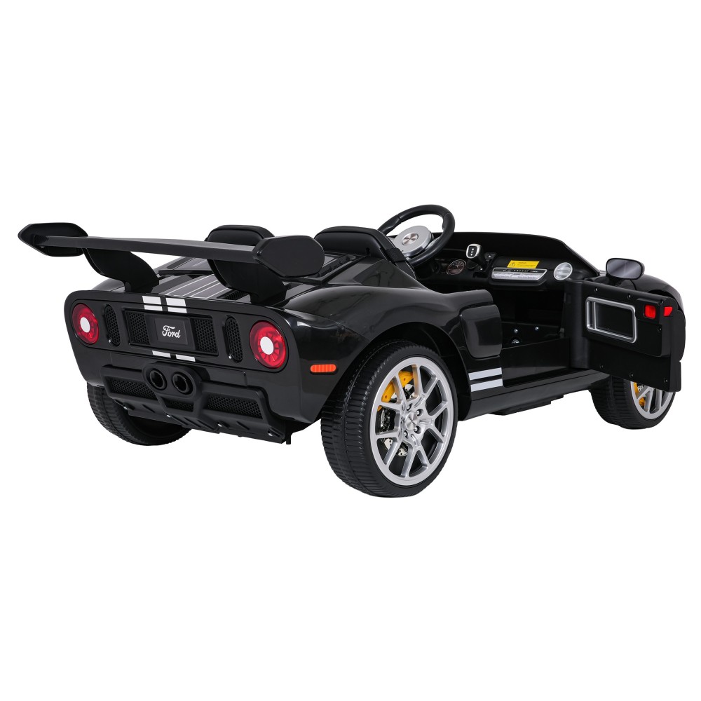 JOKO Elektrické autíčko Ford GT 4x100W, penové kolesá, kožené Dvojmiestne sedadlo,  Nosnosť 60kg, FM rádio, čierne