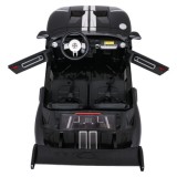 JOKO Elektrické autíčko Ford GT 4x100W, penové kolesá, kožené Dvojmiestne sedadlo,  Nosnosť 60kg, FM rádio, čierne