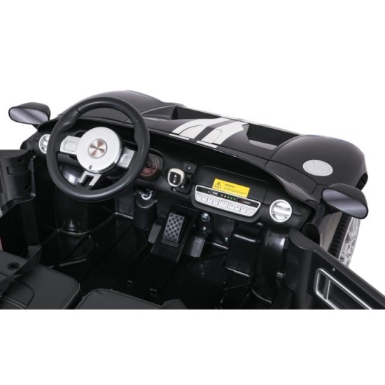 JOKO Elektrické autíčko Ford GT 4x100W, penové kolesá, kožené Dvojmiestne sedadlo,  Nosnosť 60kg, FM rádio, čierne