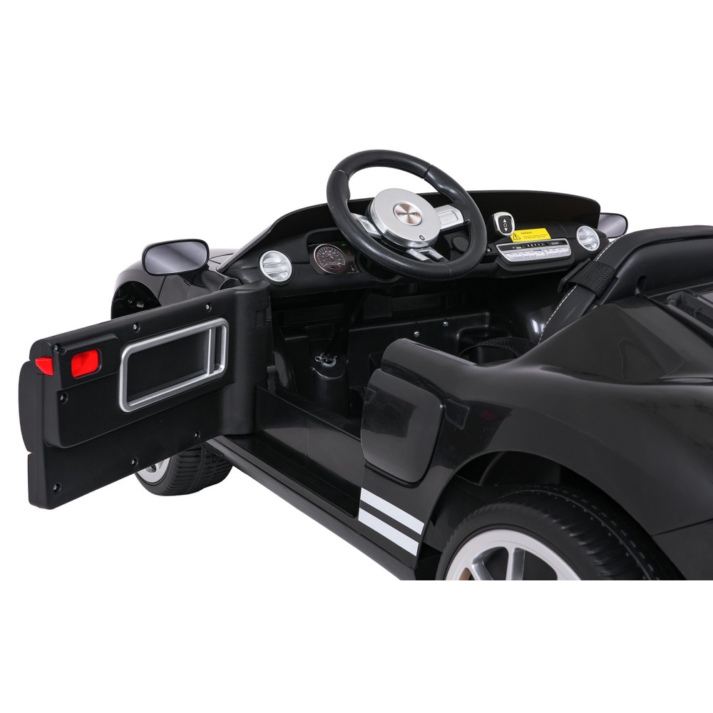 JOKO Elektrické autíčko Ford GT 4x100W, penové kolesá, kožené Dvojmiestne sedadlo,  Nosnosť 60kg, FM rádio, čierne