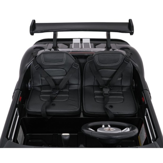 JOKO Elektrické autíčko Ford GT 4x100W, penové kolesá, kožené Dvojmiestne sedadlo,  Nosnosť 60kg, FM rádio, čierne
