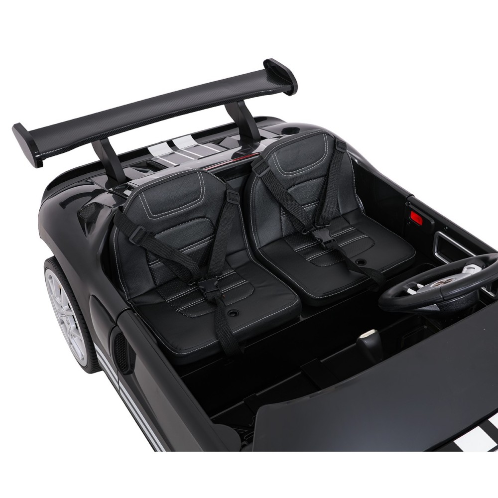JOKO Elektrické autíčko Ford GT 4x100W, penové kolesá, kožené Dvojmiestne sedadlo,  Nosnosť 60kg, FM rádio, čierne