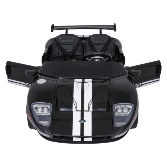 JOKO Elektrické autíčko Ford GT 4x100W, penové kolesá, kožené Dvojmiestne sedadlo,  Nosnosť 60kg, FM rádio, čierne