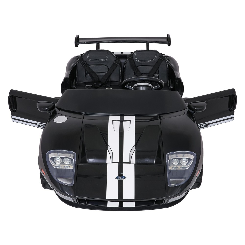 JOKO Elektrické autíčko Ford GT 4x100W, penové kolesá, kožené Dvojmiestne sedadlo,  Nosnosť 60kg, FM rádio, čierne