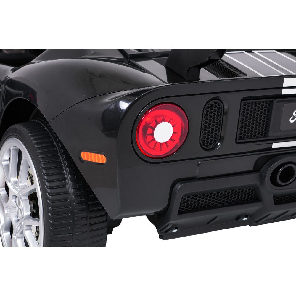 JOKO Elektrické autíčko Ford GT 4x100W, penové kolesá, kožené Dvojmiestne sedadlo,  Nosnosť 60kg, FM rádio, čierne