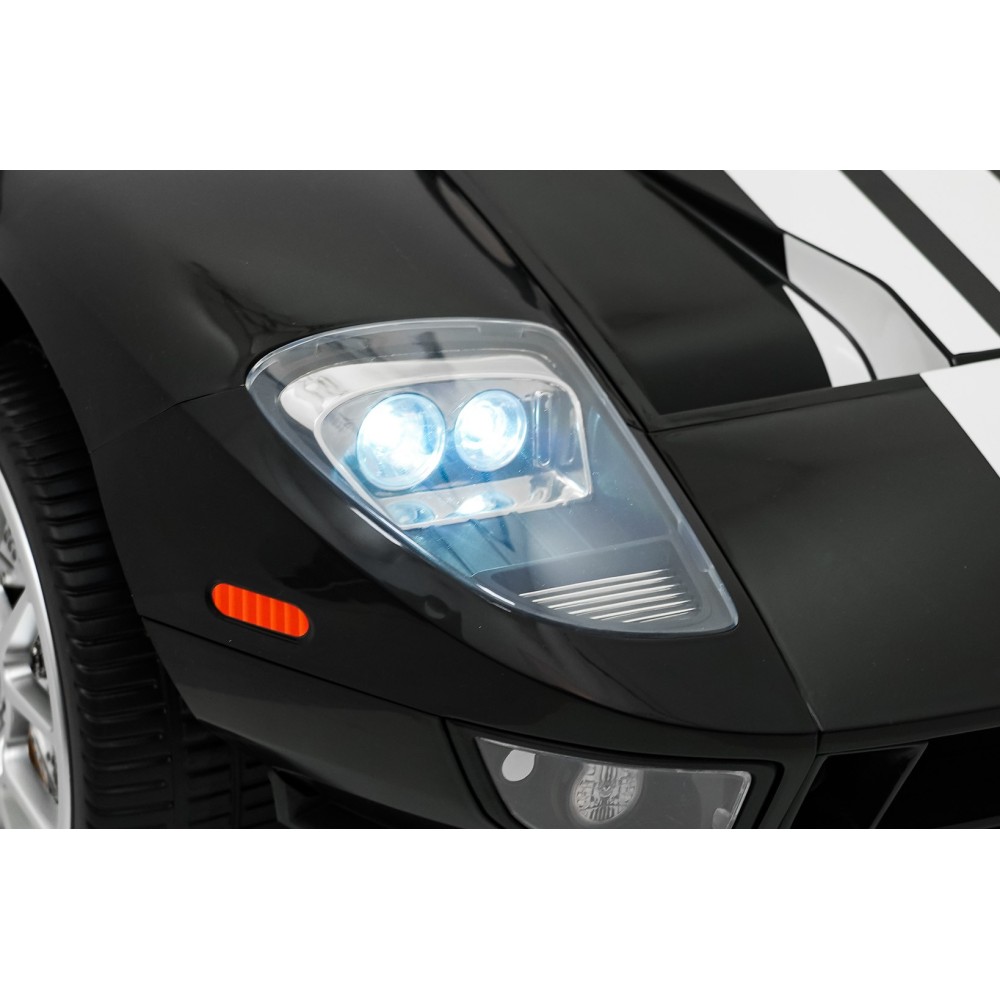 JOKO Elektrické autíčko Ford GT 4x100W, penové kolesá, kožené Dvojmiestne sedadlo,  Nosnosť 60kg, FM rádio, čierne