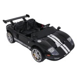 JOKO Elektrické autíčko Ford GT 4x100W, penové kolesá, kožené Dvojmiestne sedadlo,  Nosnosť 60kg, FM rádio, čierne