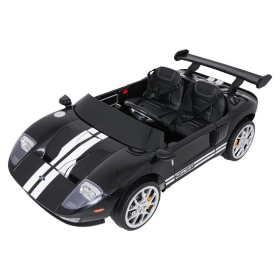 JOKO Elektrické autíčko Ford GT 4x100W, penové kolesá, kožené Dvojmiestne sedadlo,  Nosnosť 60kg, FM rádio, čierne