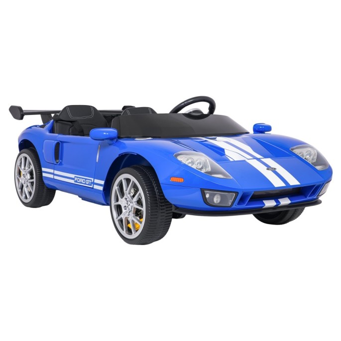 JOKO Elektrické autíčko Ford GT 4x100W, penové kolesá, kožené Dvojmiestne sedadlo,  Nosnosť 59kg, FM rádio, modré