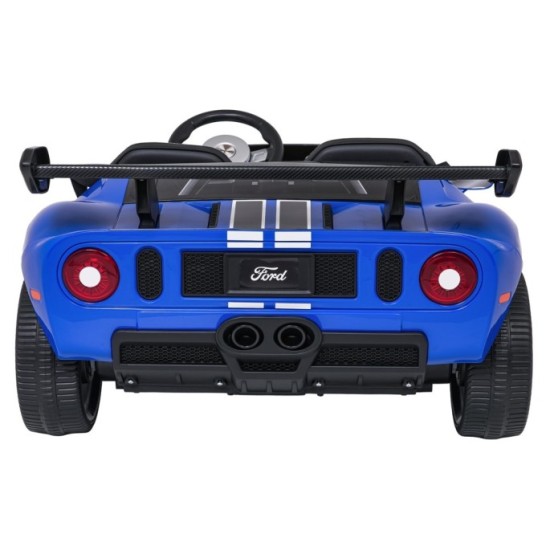 JOKO Elektrické autíčko Ford GT 4x100W, penové kolesá, kožené Dvojmiestne sedadlo,  Nosnosť 59kg, FM rádio, modré