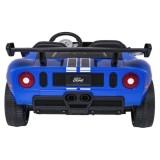JOKO Elektrické autíčko Ford GT 4x100W, penové kolesá, kožené Dvojmiestne sedadlo,  Nosnosť 59kg, FM rádio, modré