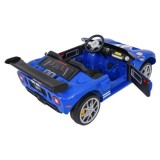 JOKO Elektrické autíčko Ford GT 4x100W, penové kolesá, kožené Dvojmiestne sedadlo,  Nosnosť 59kg, FM rádio, modré