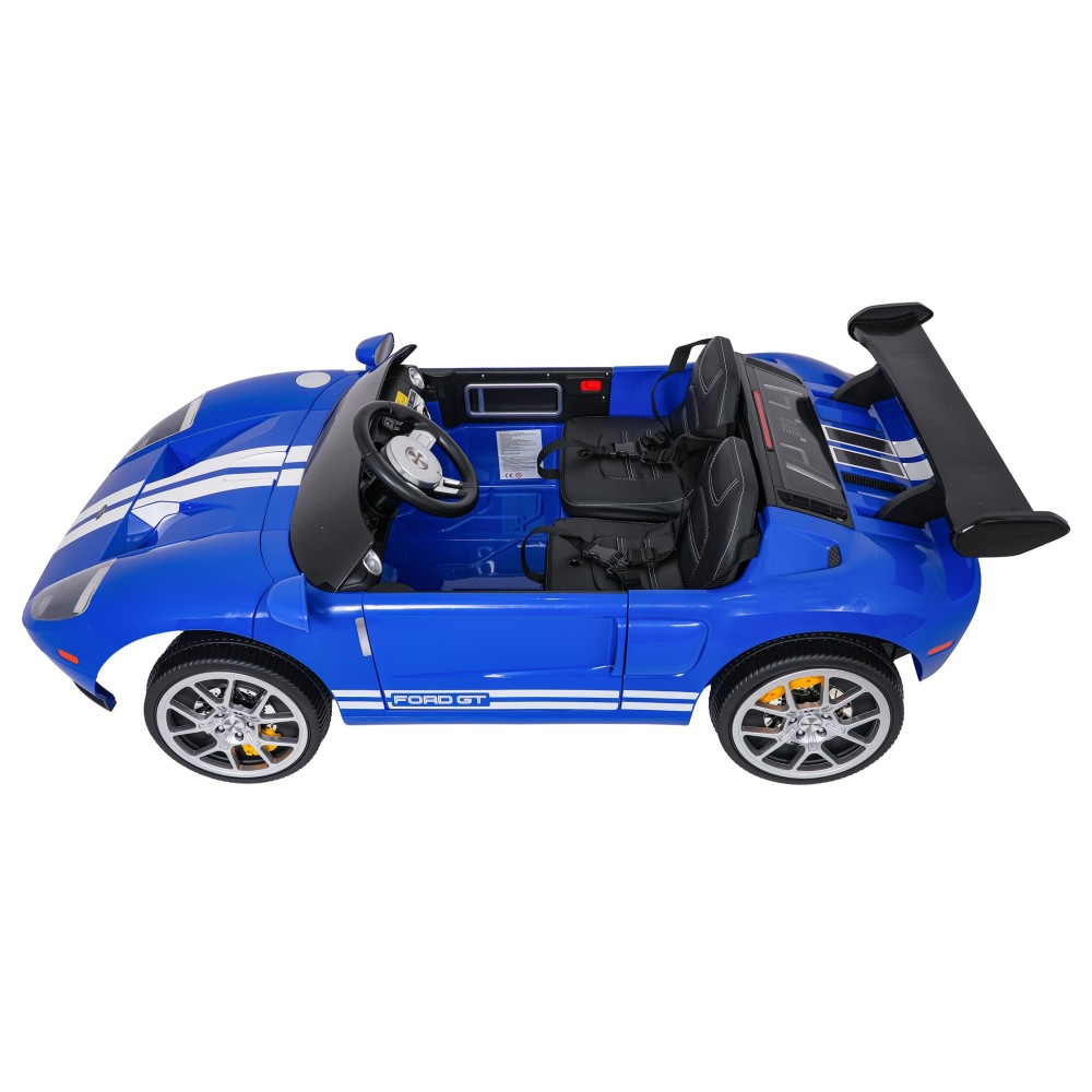JOKO Elektrické autíčko Ford GT 4x100W, penové kolesá, kožené Dvojmiestne sedadlo,  Nosnosť 59kg, FM rádio, modré