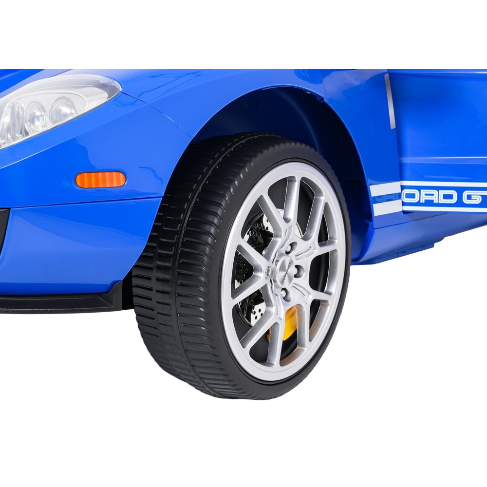 JOKO Elektrické autíčko Ford GT 4x100W, penové kolesá, kožené Dvojmiestne sedadlo,  Nosnosť 59kg, FM rádio, modré