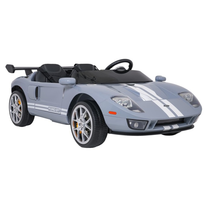 JOKO Elektrické autíčko Ford GT 4x100W, penové kolesá, kožené Dvojmiestne sedadlo,  Nosnosť 59kg, FM rádio, sivé
