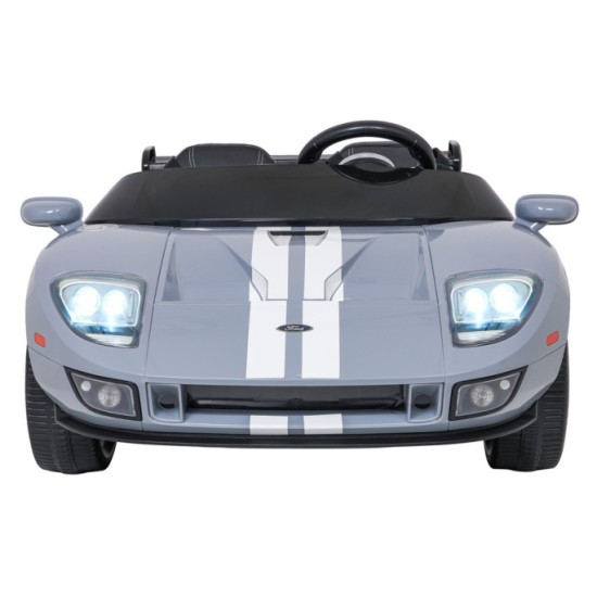 JOKO Elektrické autíčko Ford GT 4x100W, penové kolesá, kožené Dvojmiestne sedadlo,  Nosnosť 59kg, FM rádio, sivé