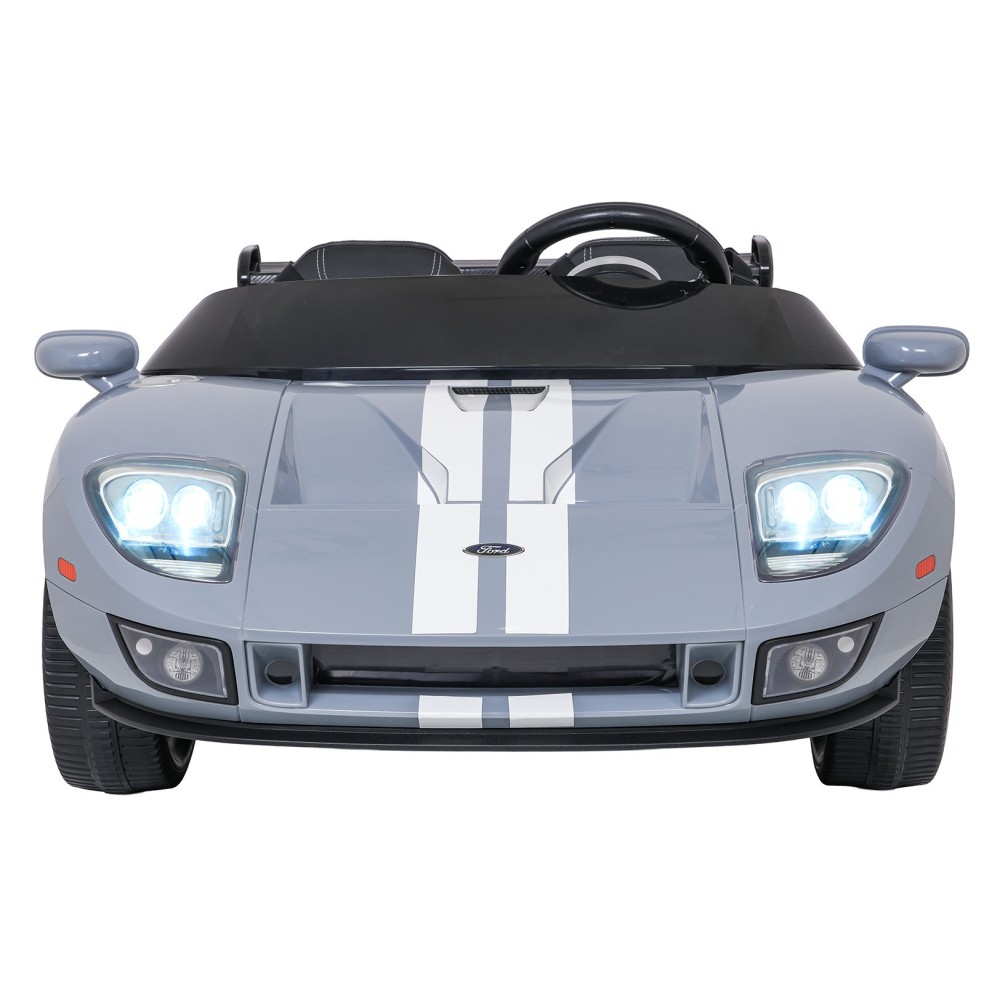 JOKO Elektrické autíčko Ford GT 4x100W, penové kolesá, kožené Dvojmiestne sedadlo,  Nosnosť 59kg, FM rádio, sivé