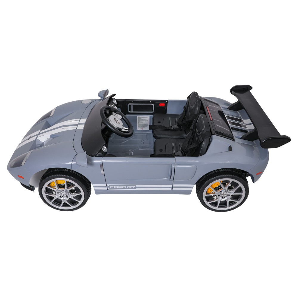 JOKO Elektrické autíčko Ford GT 4x100W, penové kolesá, kožené Dvojmiestne sedadlo,  Nosnosť 59kg, FM rádio, sivé