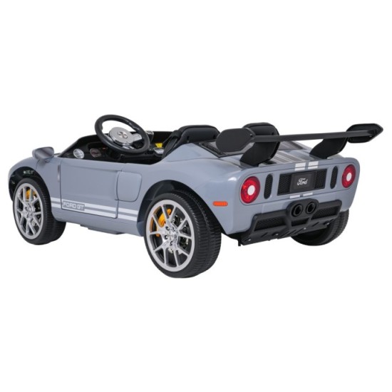JOKO Elektrické autíčko Ford GT 4x100W, penové kolesá, kožené Dvojmiestne sedadlo,  Nosnosť 59kg, FM rádio, sivé