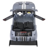 JOKO Elektrické autíčko Ford GT 4x100W, penové kolesá, kožené Dvojmiestne sedadlo,  Nosnosť 59kg, FM rádio, sivé