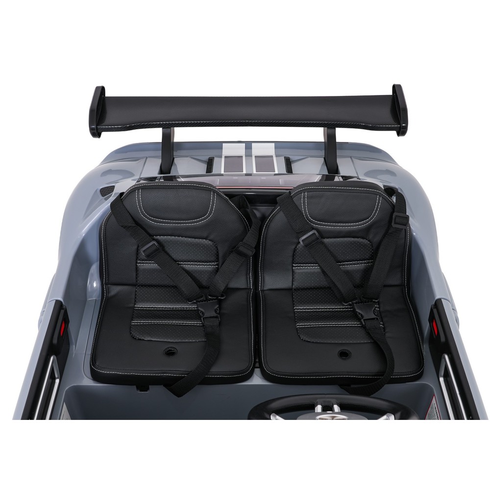 JOKO Elektrické autíčko Ford GT 4x100W, penové kolesá, kožené Dvojmiestne sedadlo,  Nosnosť 59kg, FM rádio, sivé