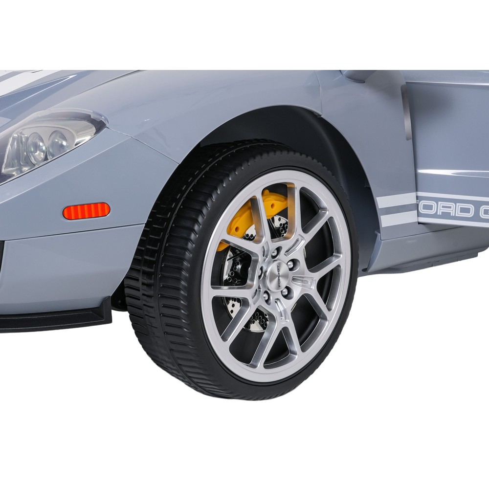 JOKO Elektrické autíčko Ford GT 4x100W, penové kolesá, kožené Dvojmiestne sedadlo,  Nosnosť 59kg, FM rádio, sivé